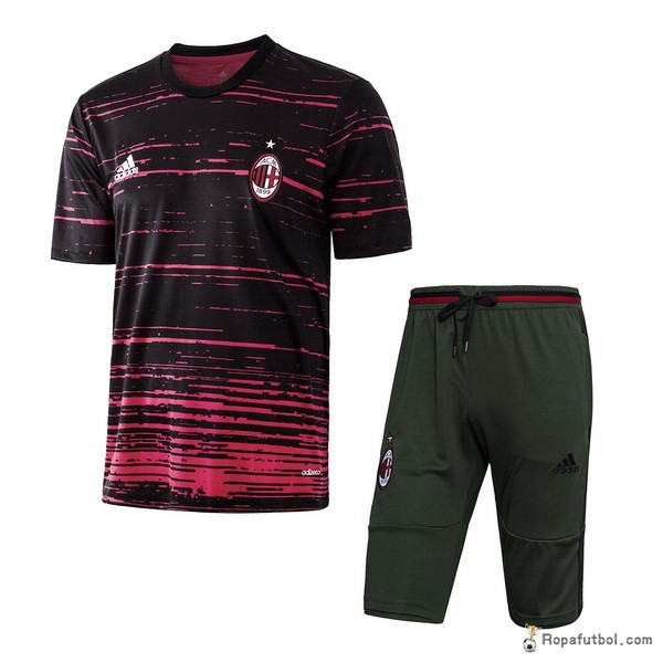 Camiseta Entrenamiento AC Milan Conjunto Completo 2017/18 Negro Rosa